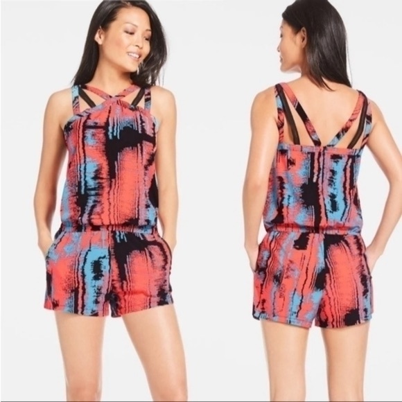 Fabletics Liza Romper Heat Wave Tie Dye Print size Large (10-12) - Picture 1 of 12